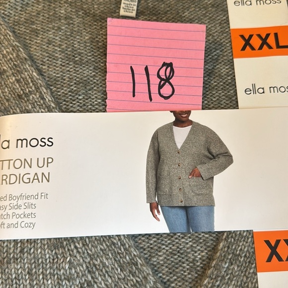 Ella Moss Ladies' Button Front Cardigan XXLarge Green Brand New - Picture 8 of 8